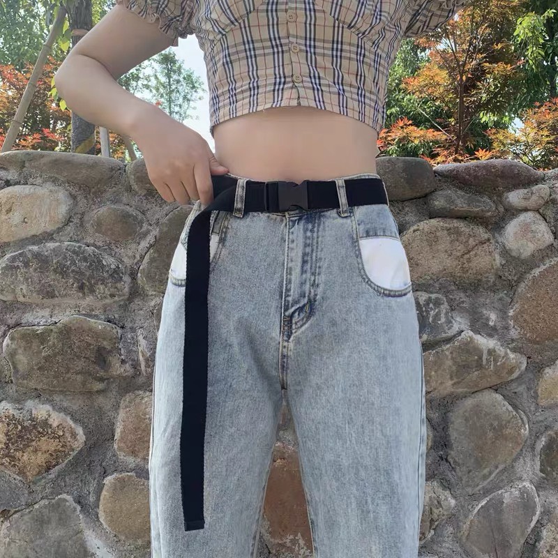 Canvas belt with plastic buckle - Canvas belt with convenient plastic buckle