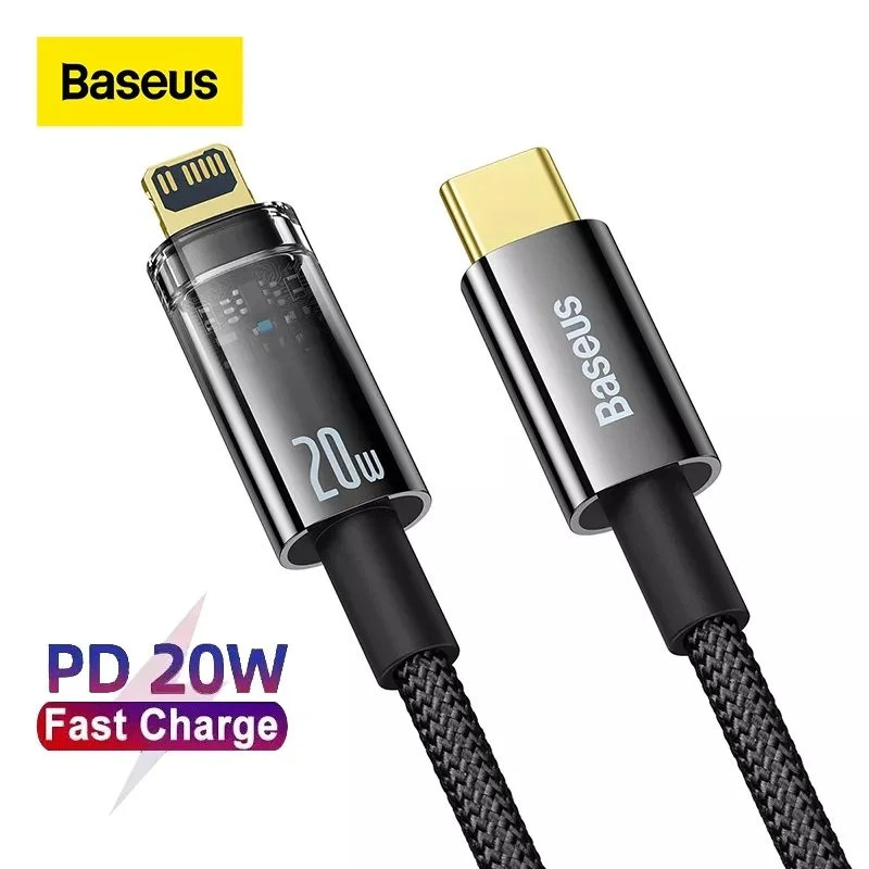 Cáp Sạc nhanh Tự Ngắt Gen2 Baseus Explorer Series cho iPhone/ iPad (Type C to Lightning Auto Power-Off, PD 20W Fast Charging Data Cable )
