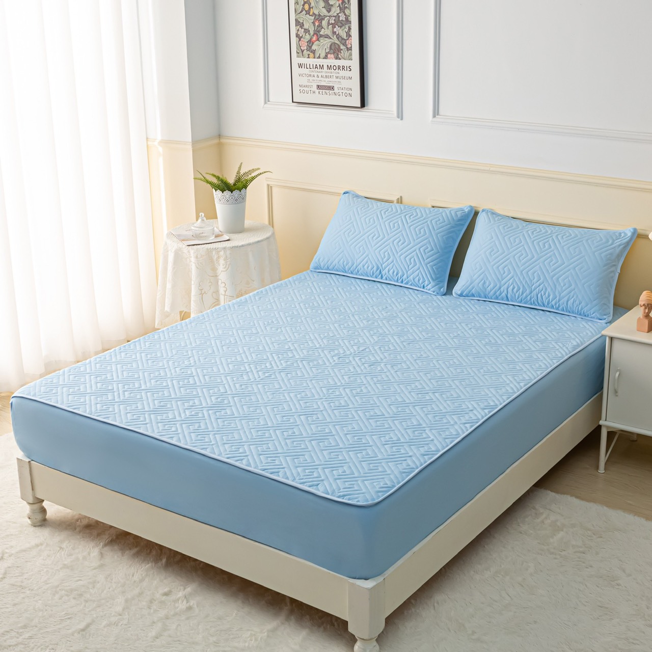 SET GA GỐI TRẦN BÔNG SƠ ĐẬU NÀNH BỌC CHUN 28CM