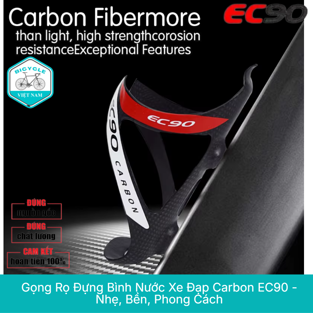Gọng Rọ Đựng Bình Nước Xe Đạp Carbon EC90 Siêu Nhẹ 25g – Thiết Kế Thể Thao Cao Cấp