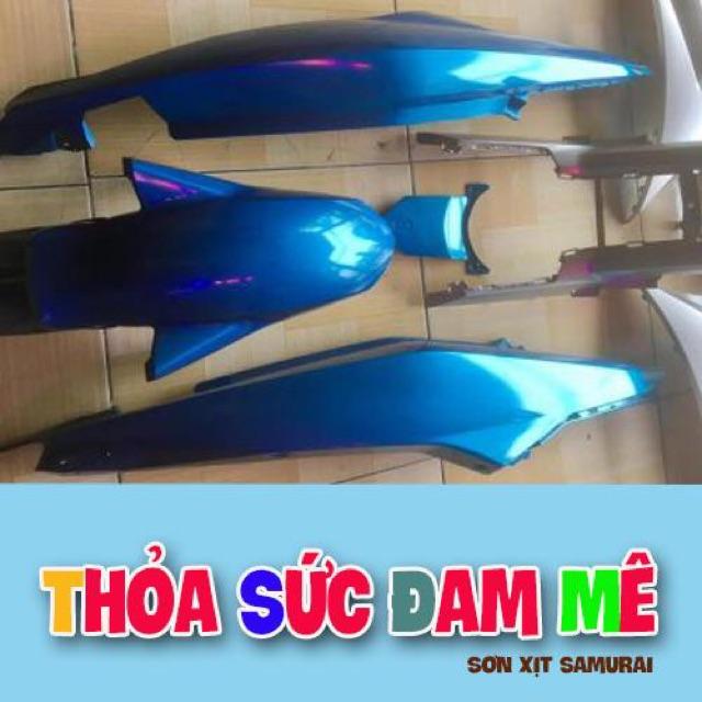 Sơn xit Samurai H325 màu xanh dương Wave Honda  Wave Blue