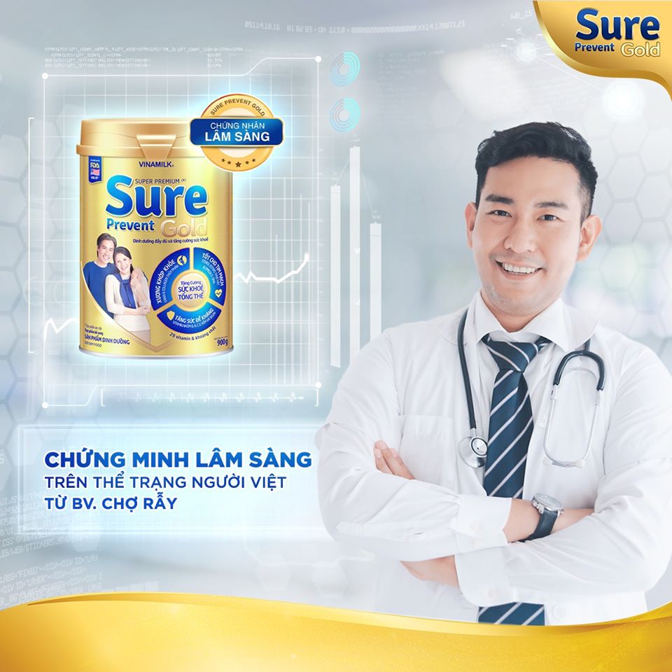 Combo 2 Hộp Sữa Bột Vinamilk Sure Prevent Gold - 900g (Dinh dưỡng đầy đủ và tăng cường sức khỏe)