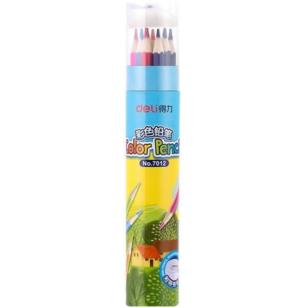 (1 Cốc 12 Cây) Bút chì 12 màu Deli 7012