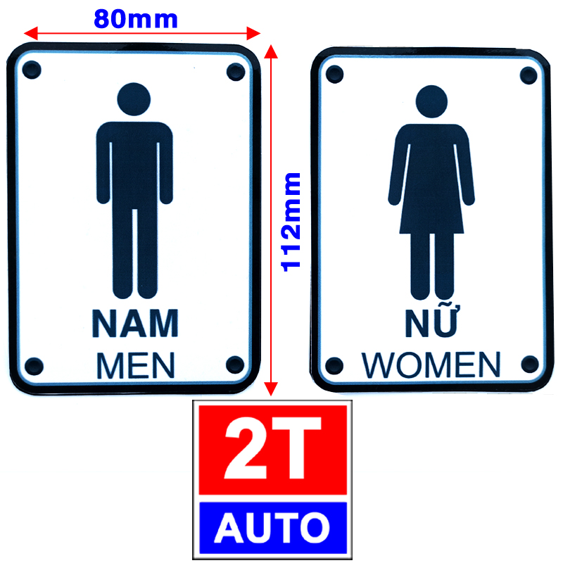 Logo tấm dán sticker nhà vệ sinh nam nữ WC restroom biển chỉ dẫn ...