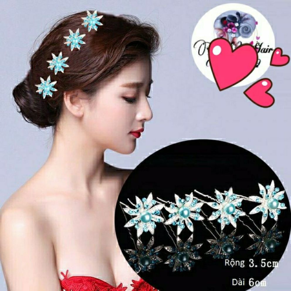 Trâm cài tóc hình bông hoa 8 cánh
