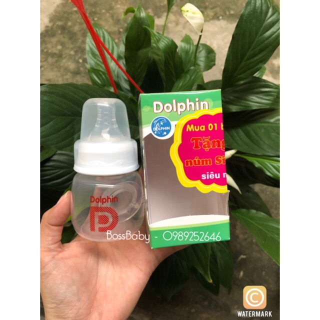Bình sữa cổ hẹp dolphin 60ml
