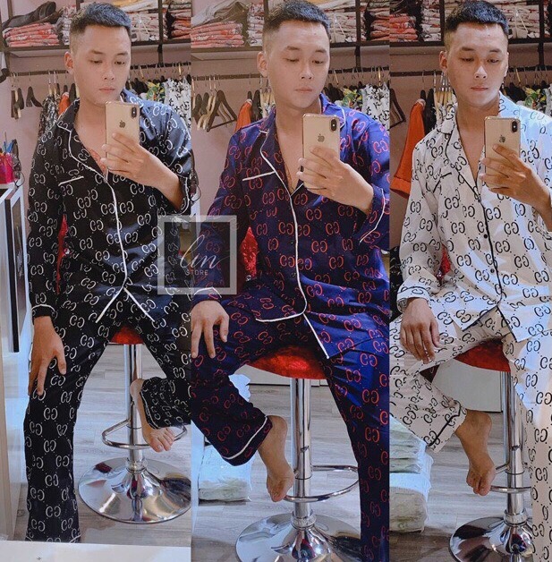💝 ĐẸP XUẤT SẮC 💝 Bộ Đồ Ngủ Dài Tay Chất Kate Bộ Pijama Lụa Dài Tay Phù Hợp Cả Nam Và Nữ HOT