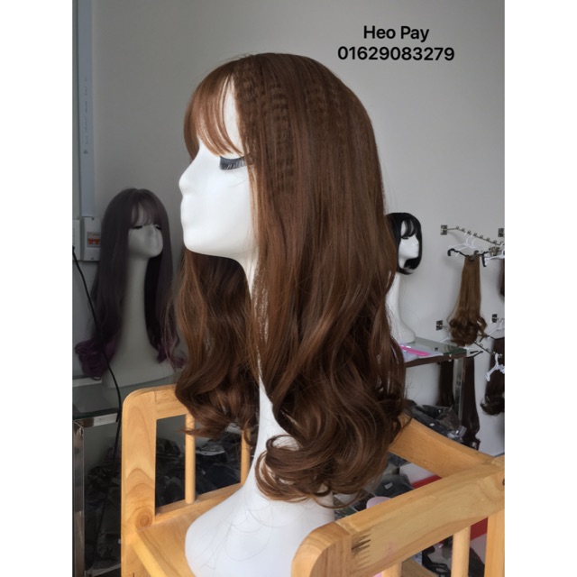 Tóc nguyên đầu xoăn 40cm, 8112