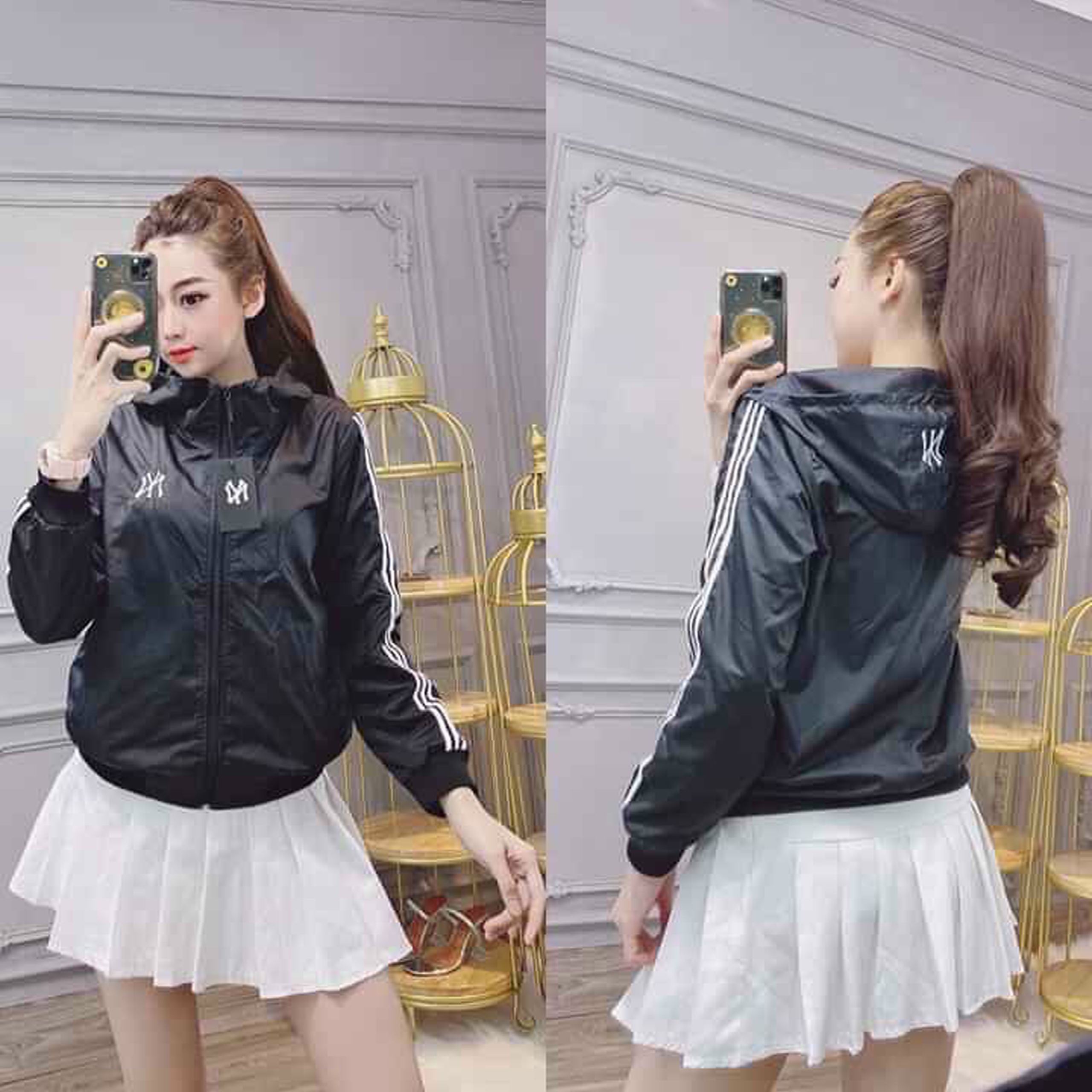 [HOT-HOT] CHIẾC ÁO KHOÁC DÙ 2 LỚP IN LOGO NEWYORK MTB