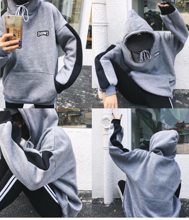 Áo khoác nỉ phối 1 sọc