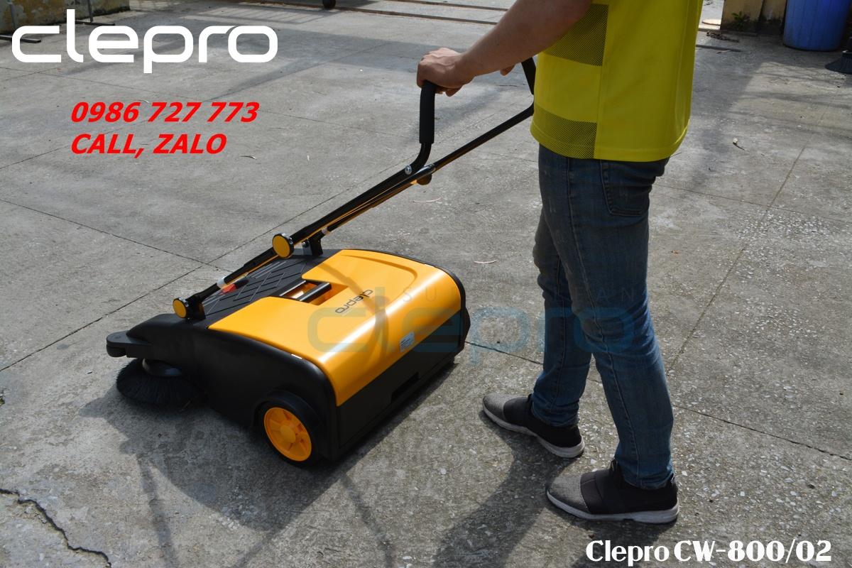 Xe quét rác đẩy tay clepro cw-800/02
