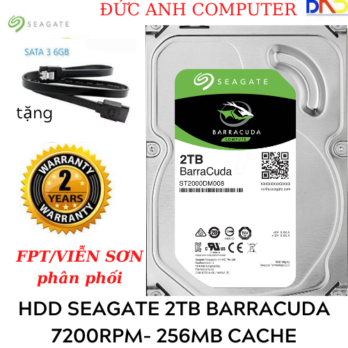 Ổ cứng SEAGATE 2TB 3.5 SATA 3 Barracuda-FPT Viễn Sơn Phân Phối