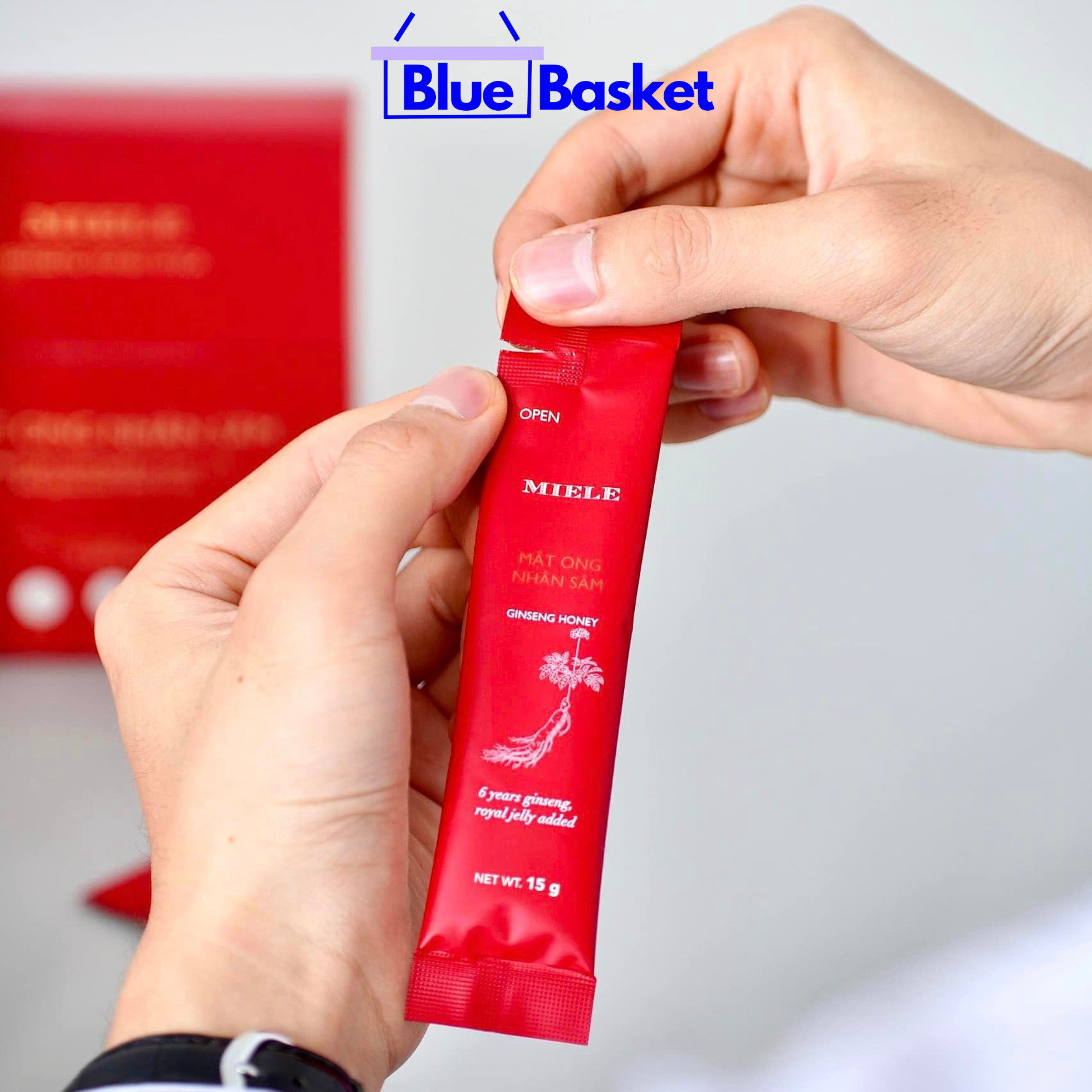 Gói Stick Mật Ong Nghệ Curcumin Miele 15G