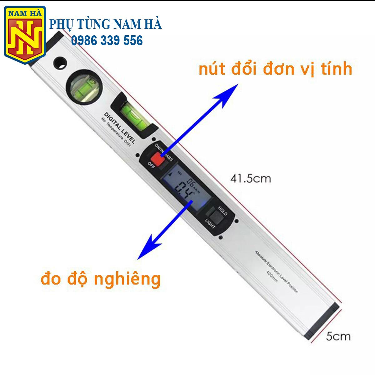 Thước thuỷ điện tử hiển thị LCD