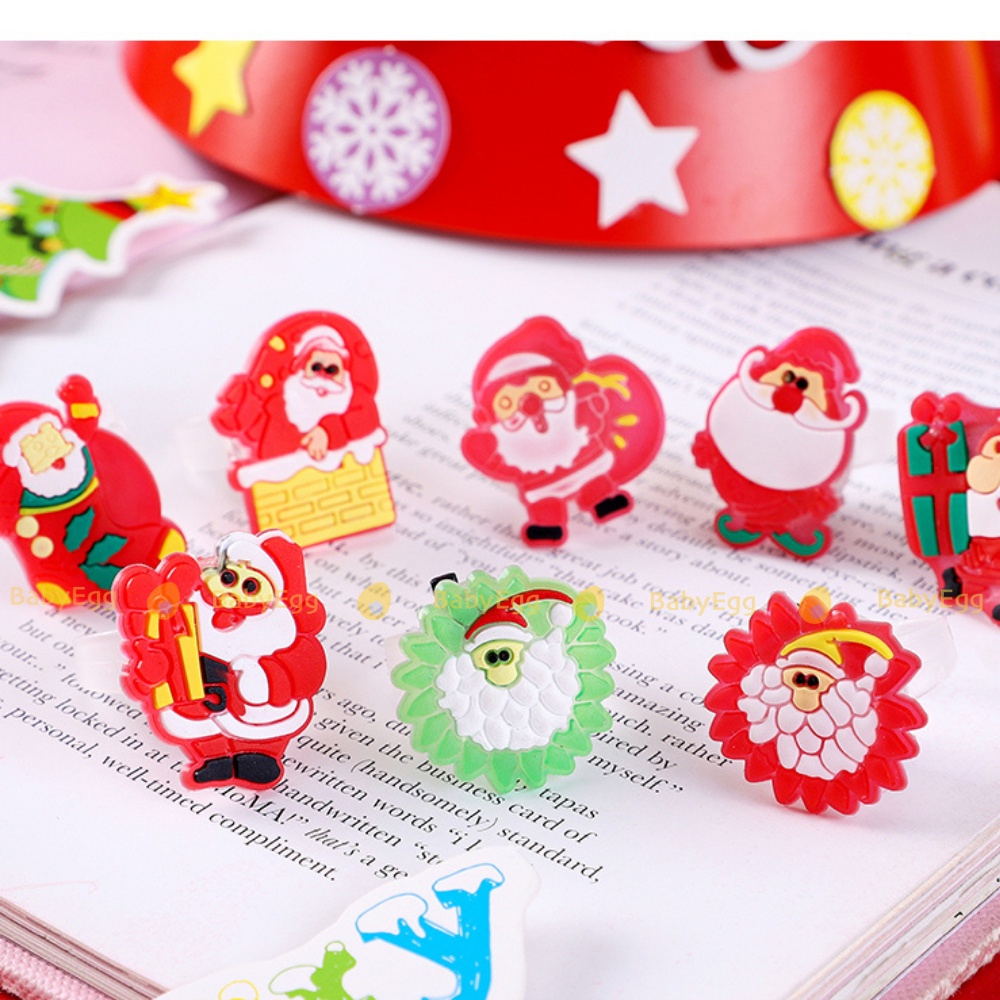 Nhẫn Noel Giáng Sinh phát sáng cho bé đa dạng mẫu đồ dùng làm quà tặng cho bé