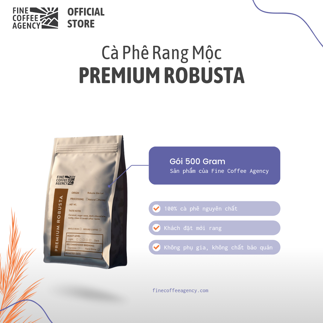 Cà phê Premium Robusta 500 Gram