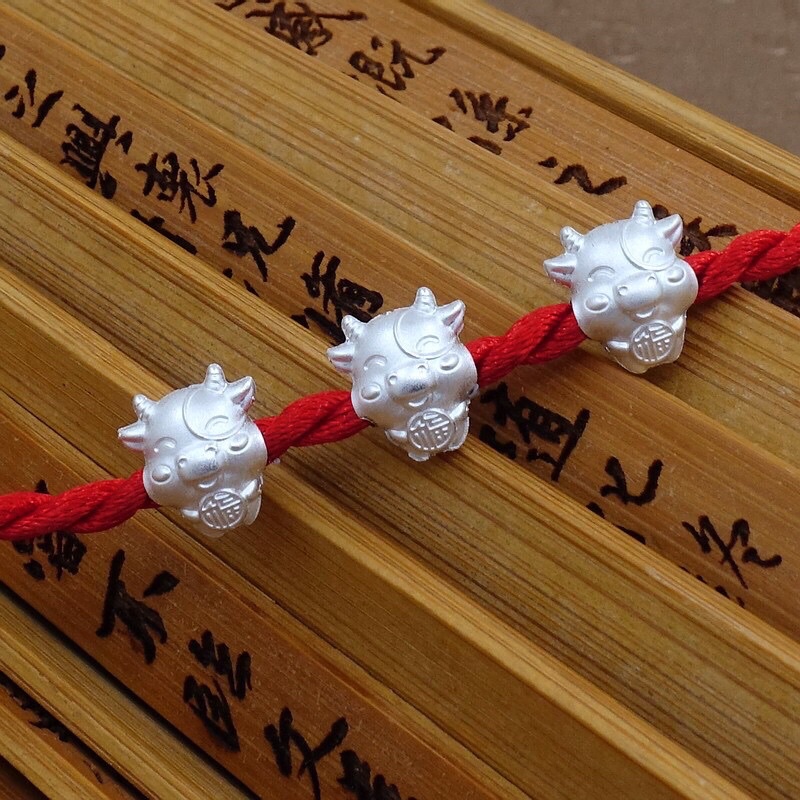 [S925] Charm Trâu bạc kim tiền - MH677