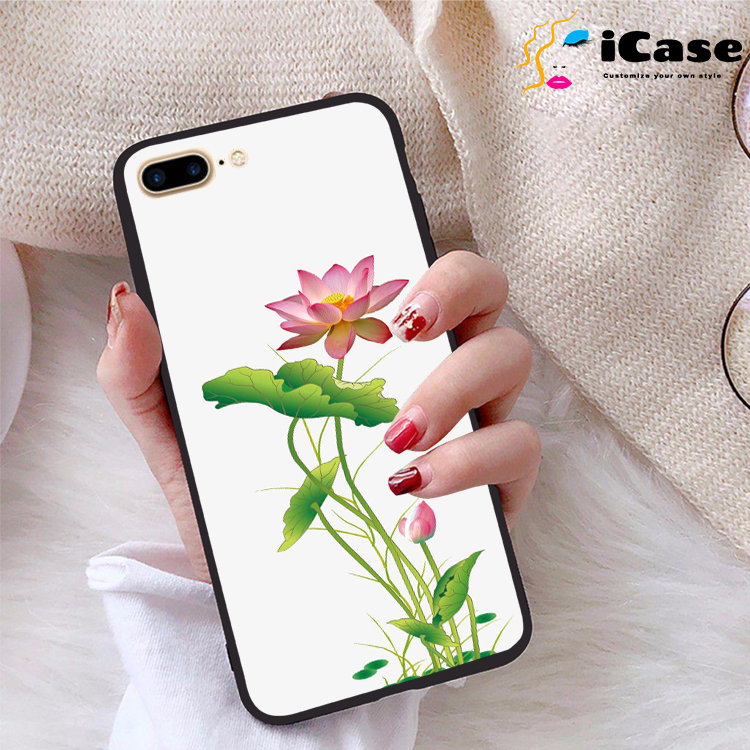 Ốp lưng iPhone 7 Plus viền dẻo TPU BST Sen