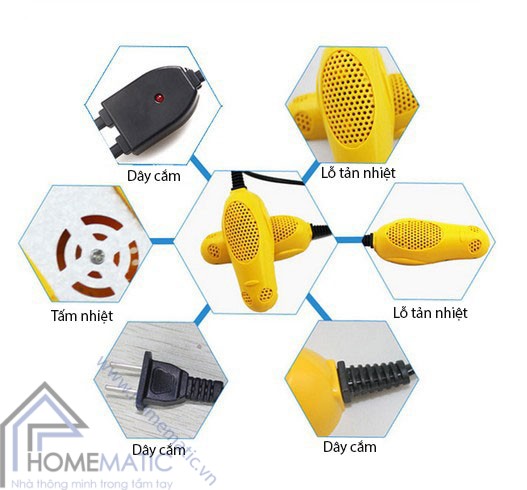 Máy sấy giầy khử mùi khử khuẩn giầy dép mùa mưa