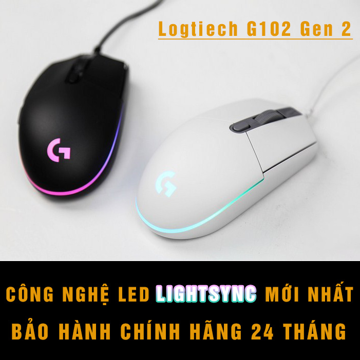 Chuột Logitech G102 Gen2 LightSync - Hàng Chính Hãng