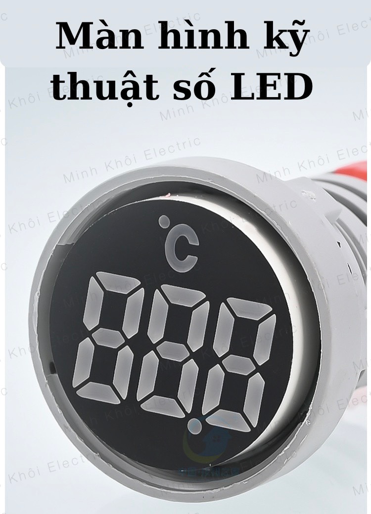 Đèn báo nhiệt độ phi 22, đèn nhiệt độ, đèn báo tủ điện