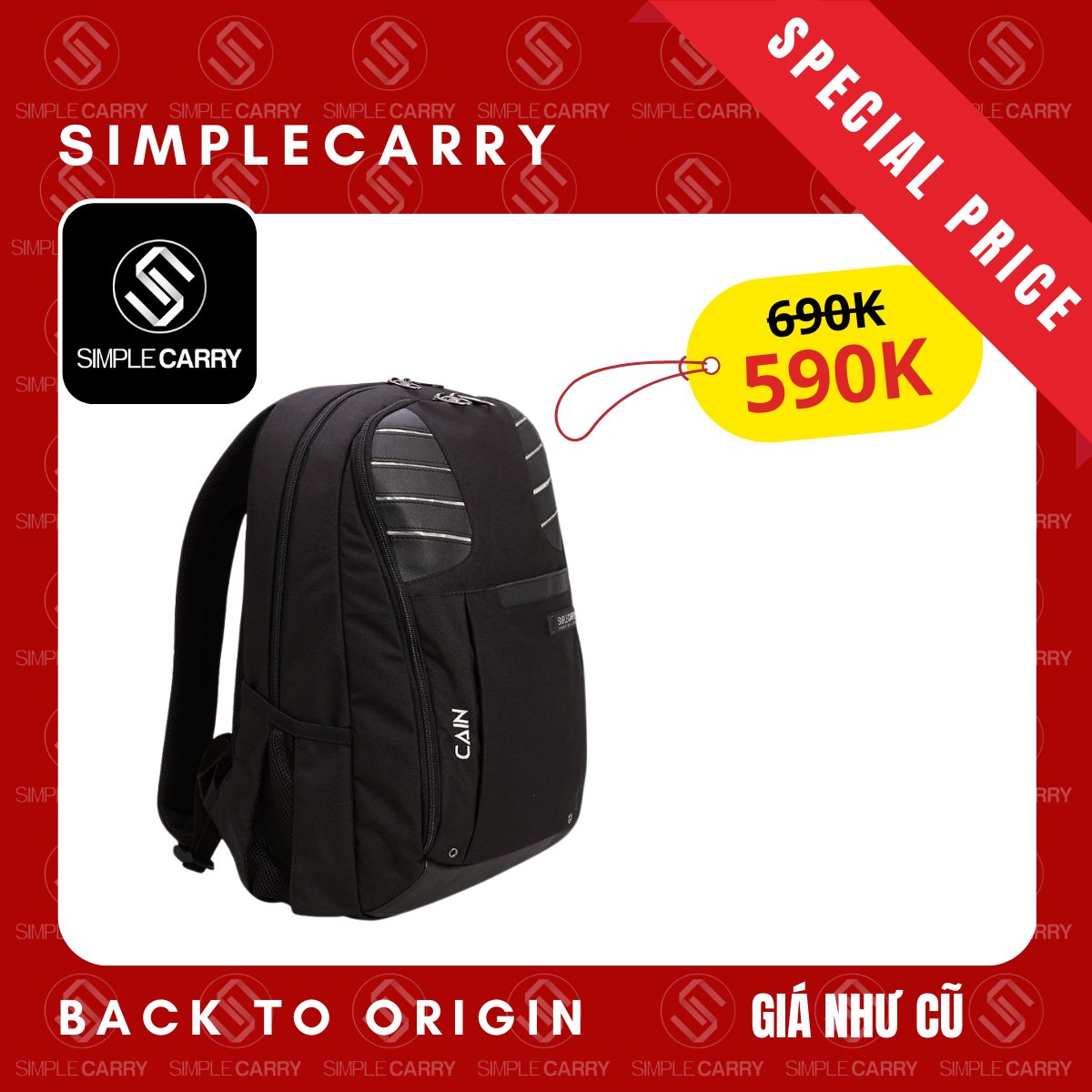 Balo Laptop, Du Lịch Phong Cách Hàn Quốc SimpleCarry Cain