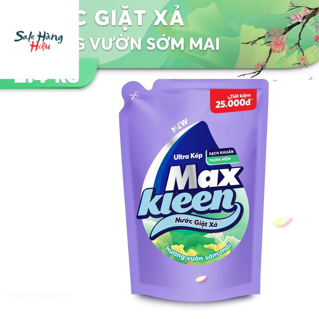 Nước Giặt Xả Maxkleen Hương Cam Sả (2.4kg)