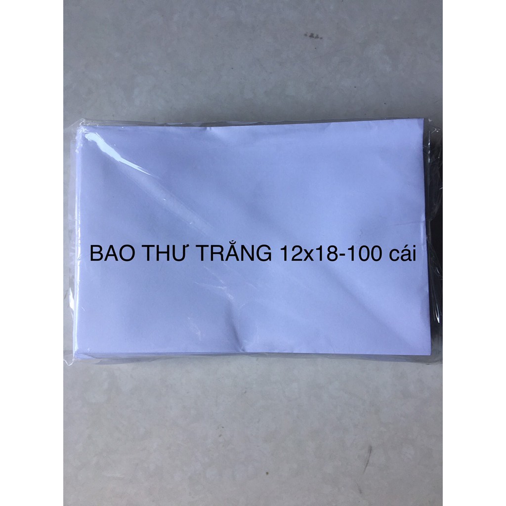 [HCM]Bao thư 12x18 định lượng 80-xấp 100 cái-có keo5 màu (trắnghồngxanh dươngxanh lá và vàng)