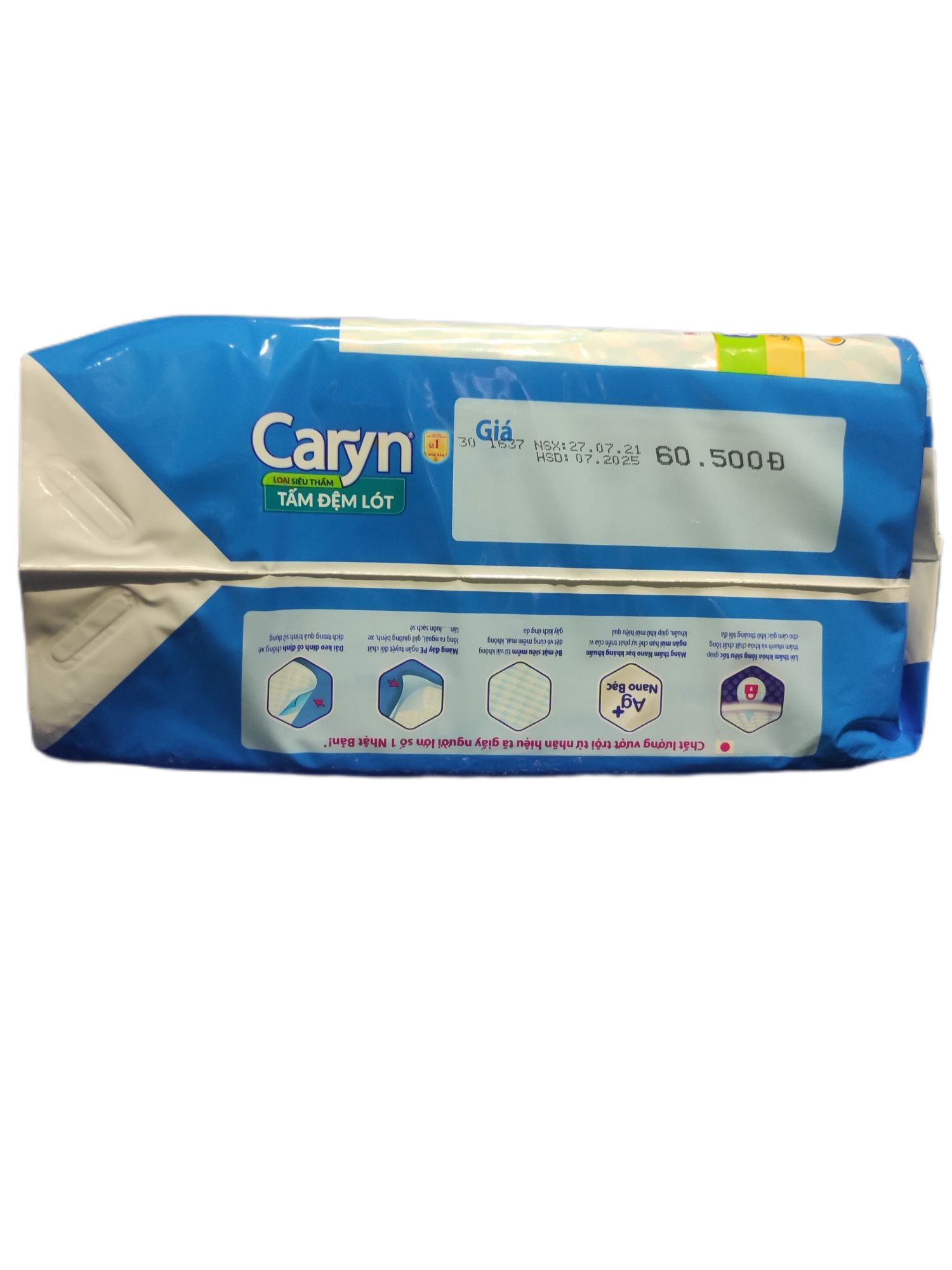 Tấm đệm lót Caryn L10 (Size: 42cm x 72cm; 10 miếng).
