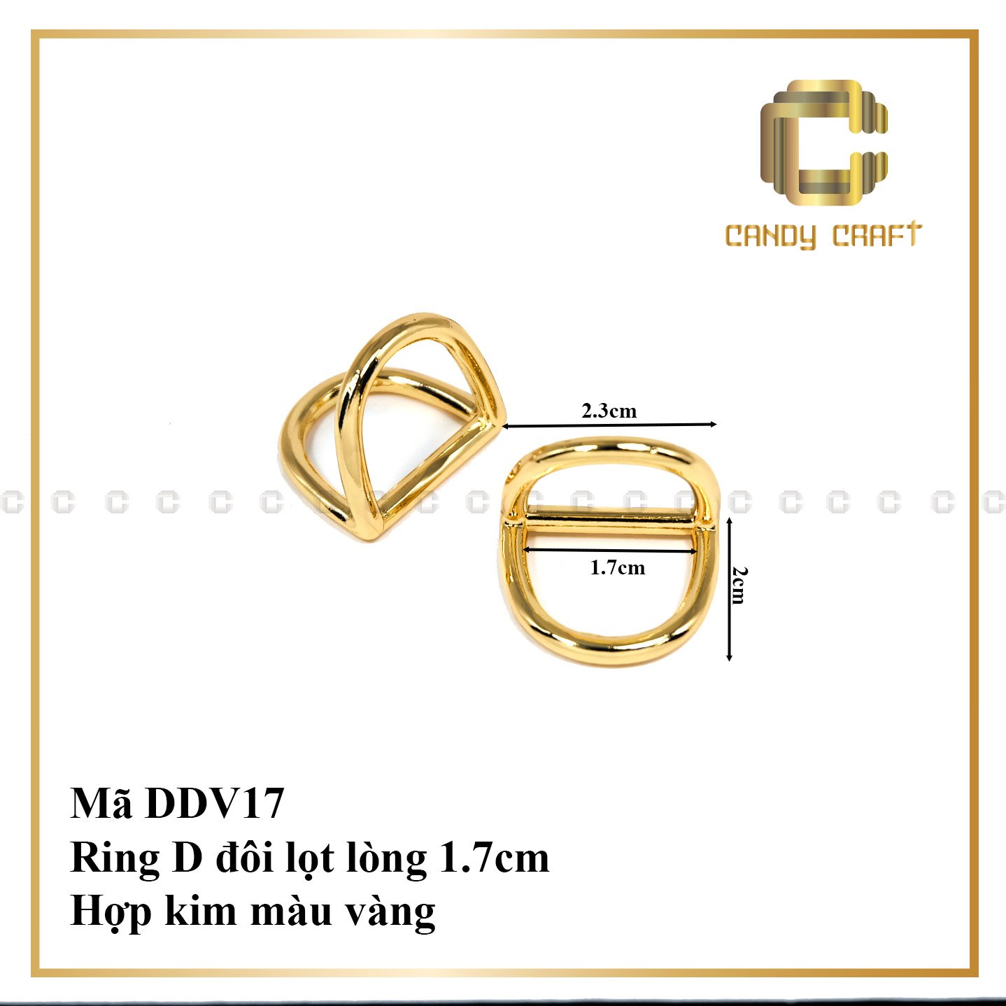 Khoen D đôi & khoen D vuông - phụ kiện làm túi xách