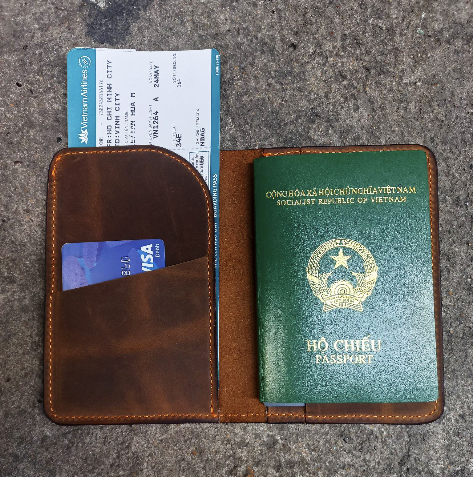 Ví Đựng Passport Da Thật