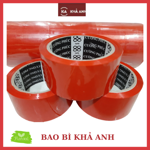 BĂNG KEO MÀU ĐỎ MAY MẮN 5F x 6 CUỘN