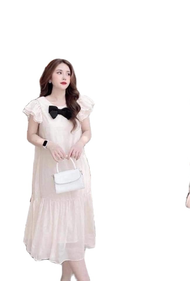 Đầm bigsize dáng suông form dài dưới 70kg màu sắc trẻ trung-váy bầu dễ thương