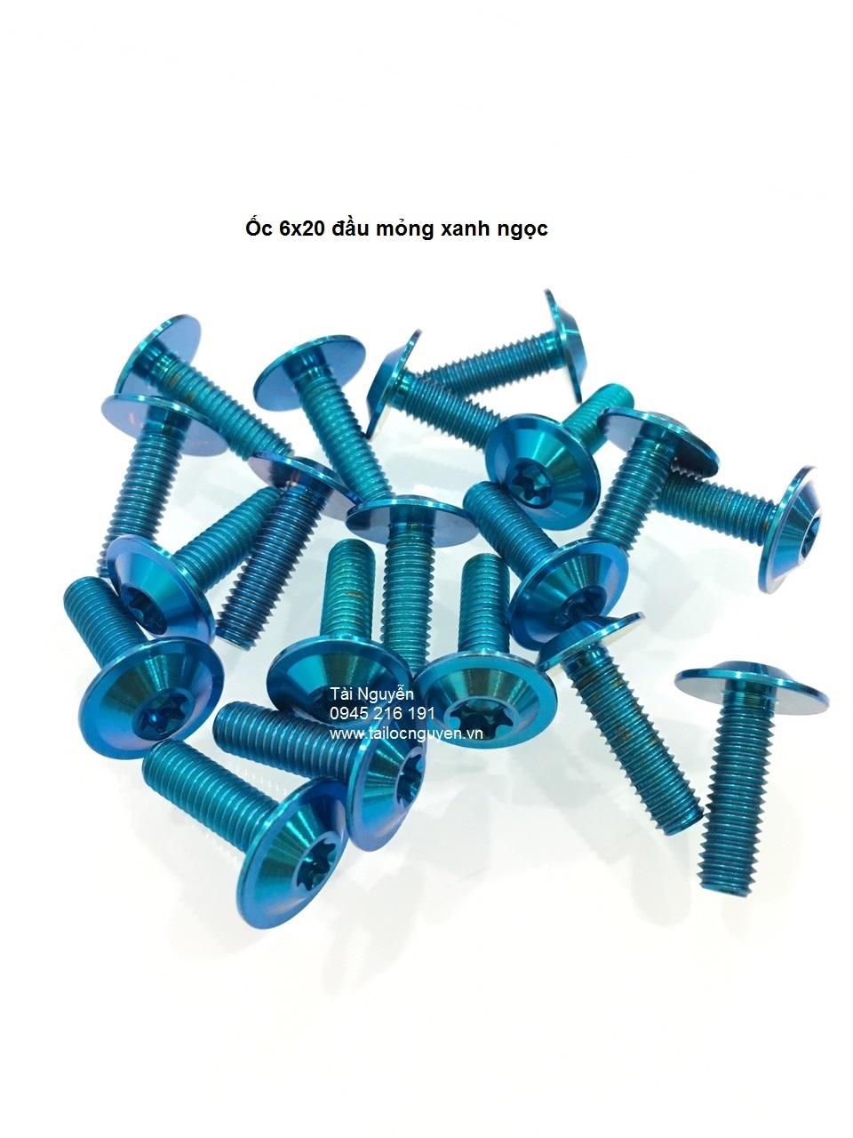[HCM]ỐC GR5 TITANIUM XANH NGỌC SIZE 5LI VÀ 6LI