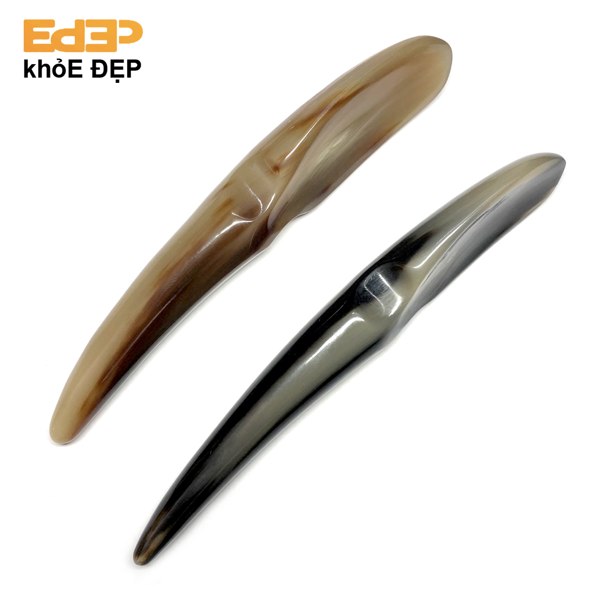 Dụng Cụ Diện Chẩn Cây Cạo Gió Day Ấn Huyệt Chất Liệu Sừng Thiên Nhiên (Massage, Đã Thông Kinh Mạch, Lưu Thông Khí Huyết)