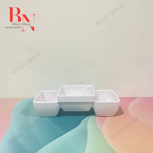 [HCM]Chén Nước Chấm 3 Ngăn Nhựa Melamine Cao Cấp ( C107)