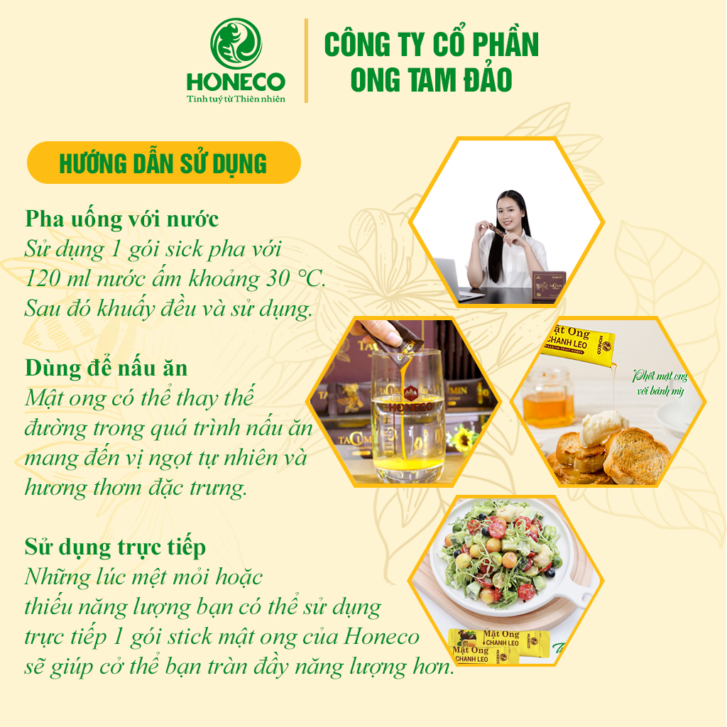 Mật ong nghệ Curcumin HONECO (Hộp 15 gói x 15g)