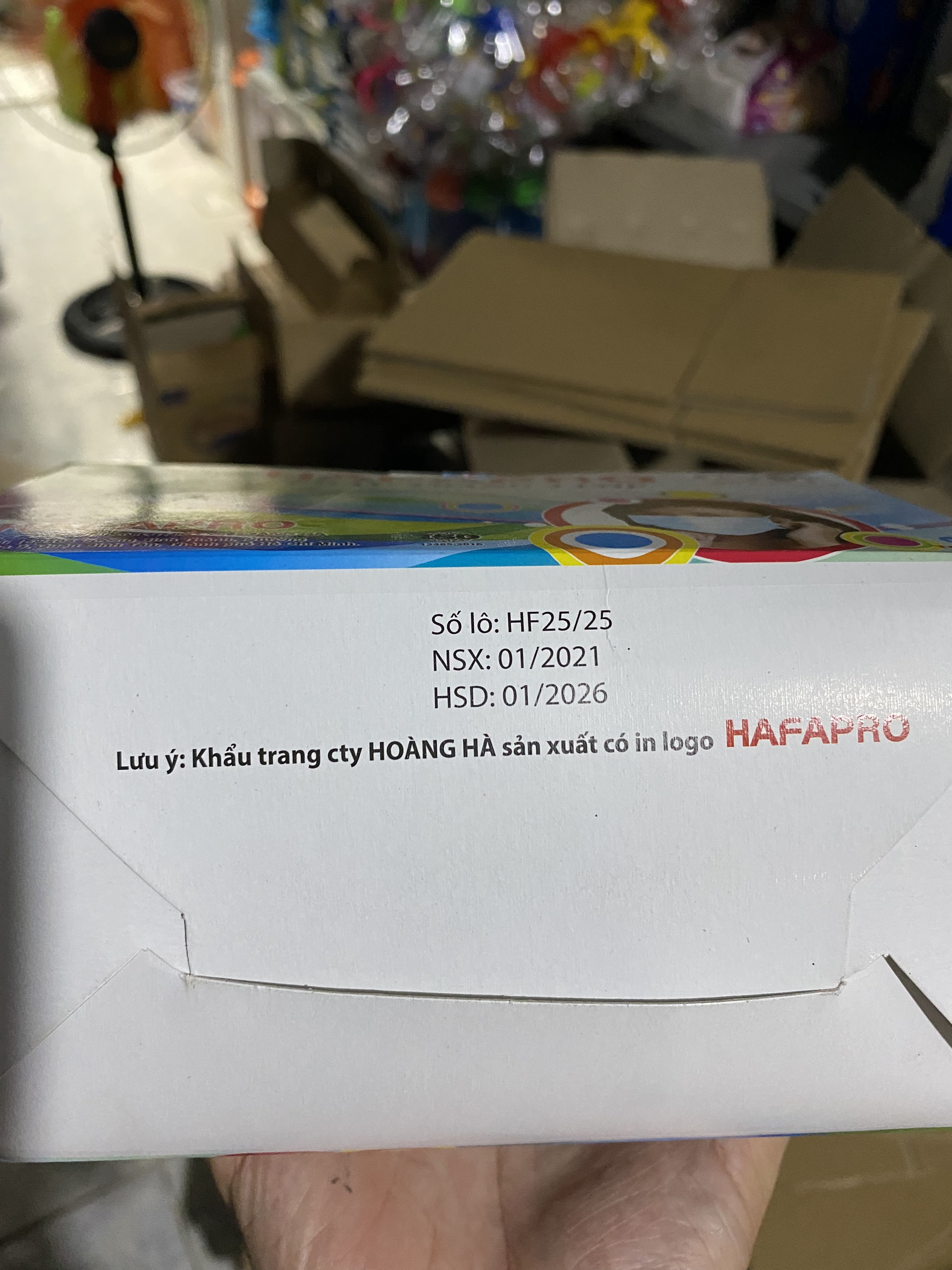 Nguyên thùng khẩu trang HAFAPRO màu trắng (1 thùng 50hộp/1 hộp 50 cái )