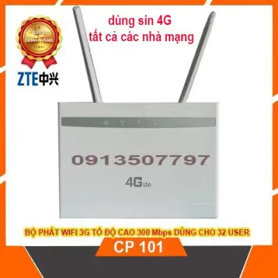 Bộ Phát Wifi 4G ZTE CP101 - Hàng Chính Hãng, Tốc Độ 300Mbps - CP101 - cp101