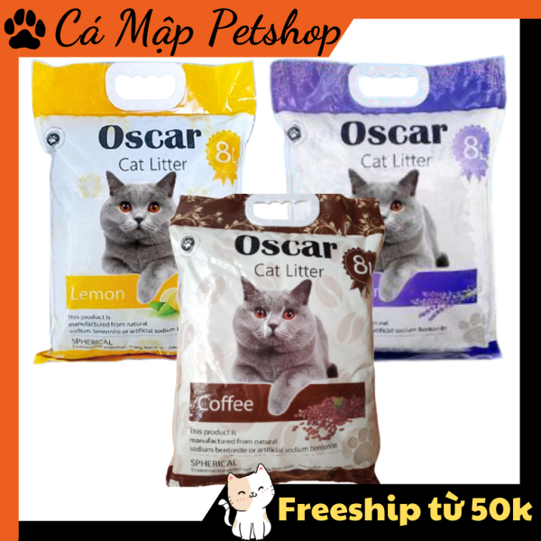 Cát vệ sinh cho mèo OSCAR, Cát vệ sinh cho mèo khử mùi, vón cục, thấm hút - Túi 8L 4kg