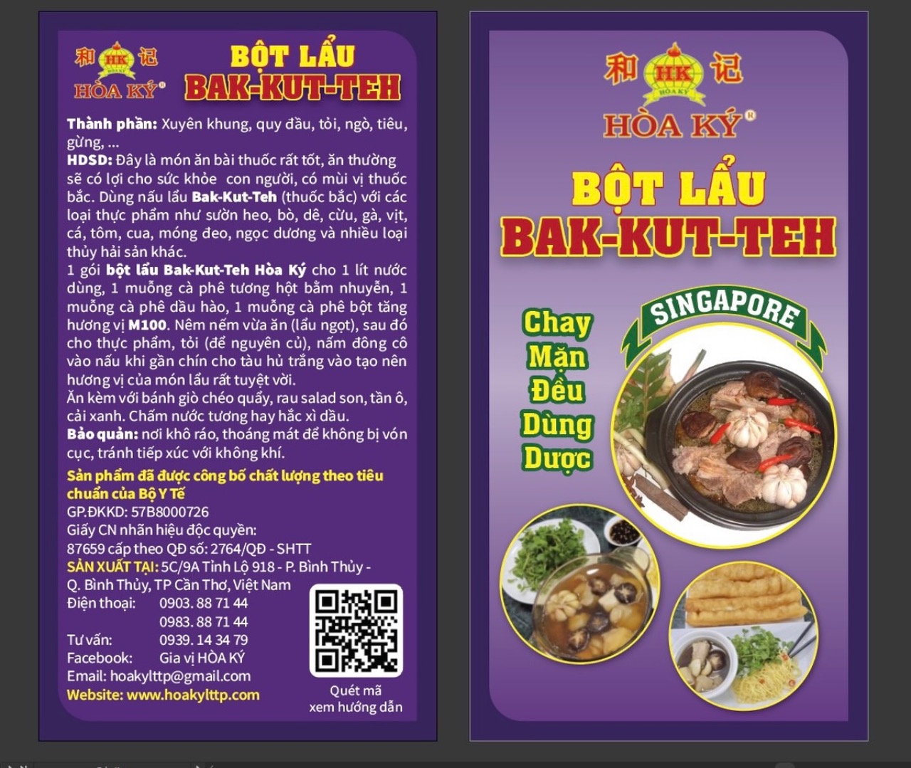 Bột lẩu Bak-Kut- Tek, dùng nấu lẩu dê, lẩu thuốc bắc, hầm thuốc bắc 50gr