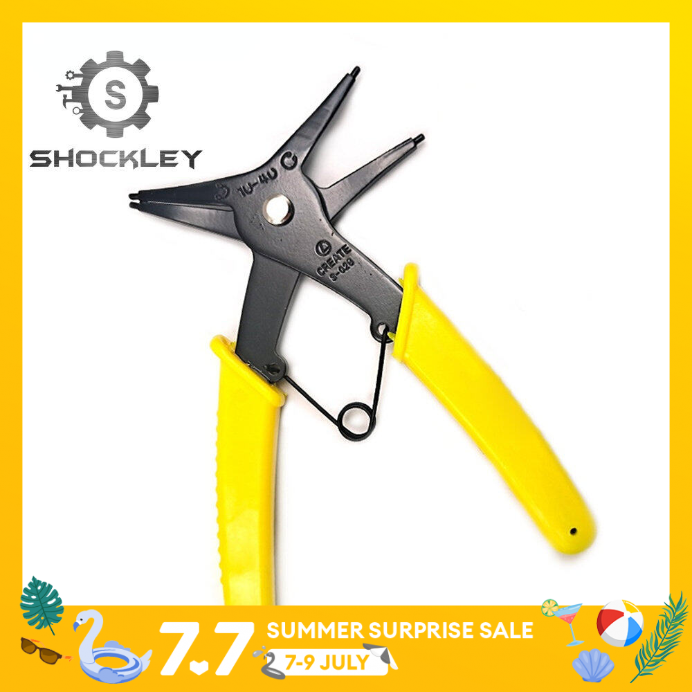 Shockley 1pcs Circlip Pliers Dual-purpose Circlip Pliers Removing Reassembling Tool for Internal and External Snap Ring