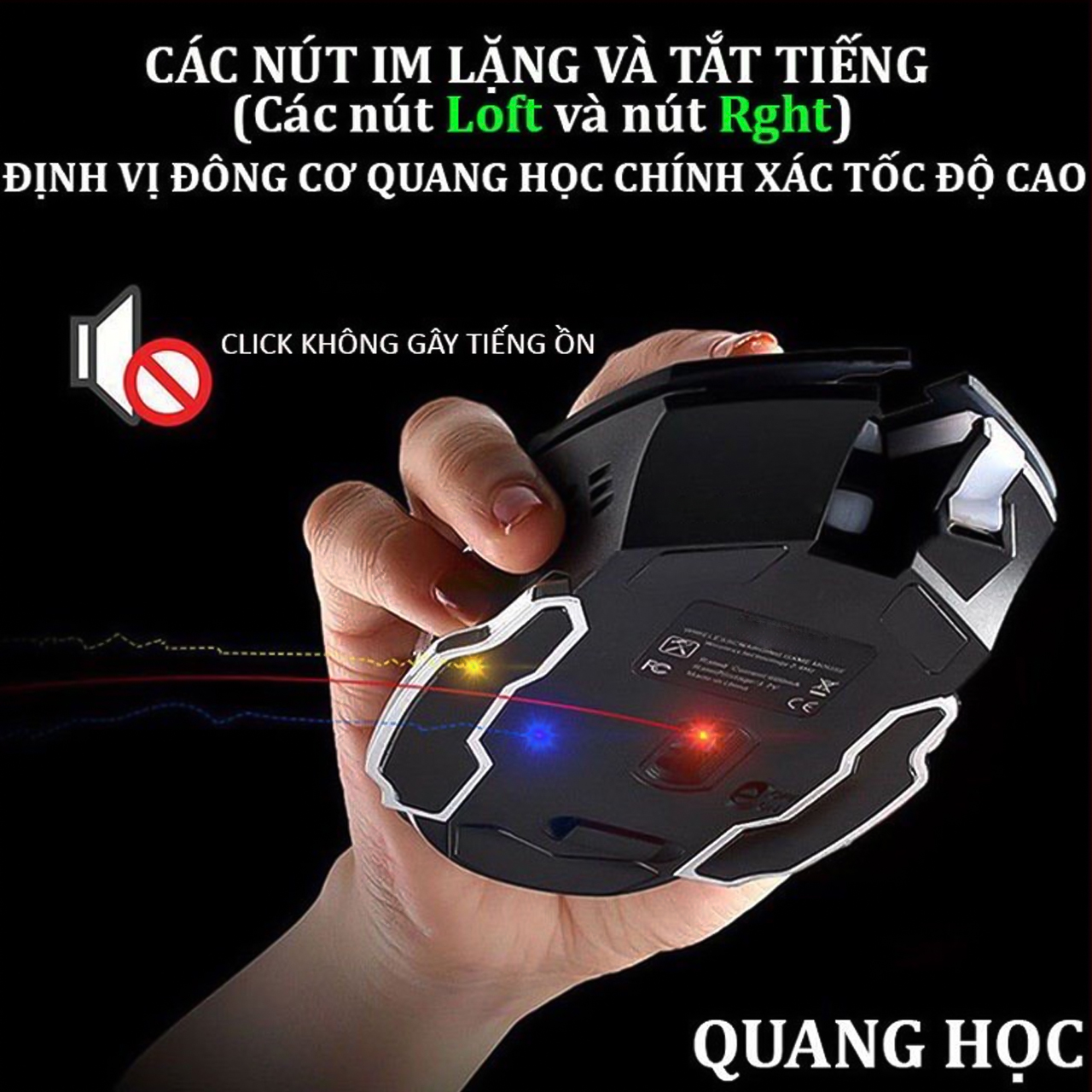 free wolf x8 chuột không dây gaming  cao cấp pin sạc lại có đèn led 7 màu