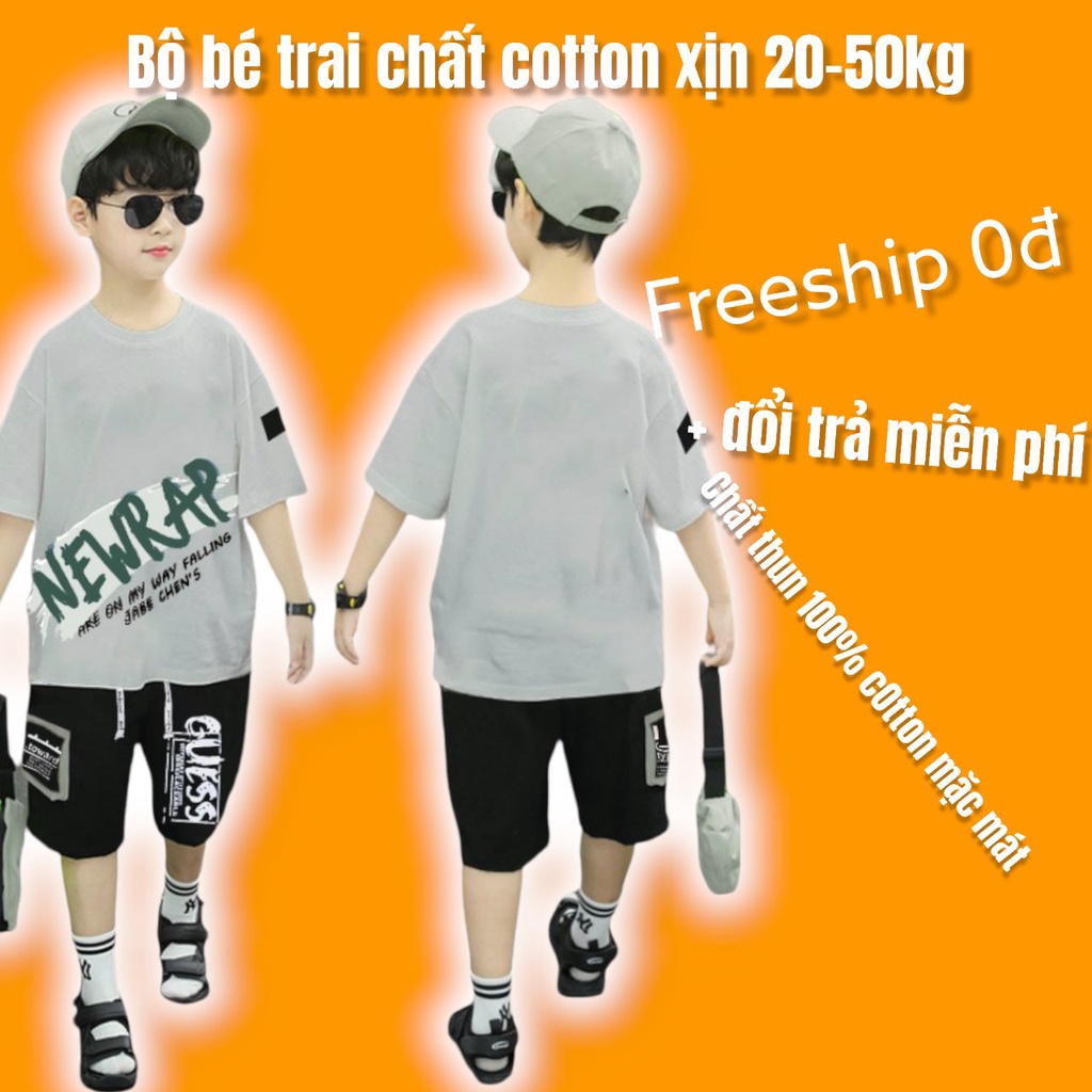 Bộ đồ bé trai 35kg-65kg size cồ đại áo thun bé trai quần túi hộp sang chảnh chất vải mát thun cotton 100% LAZAKIDS HÀNG CAO CẤP THUN XỊN MÁT LẠNH