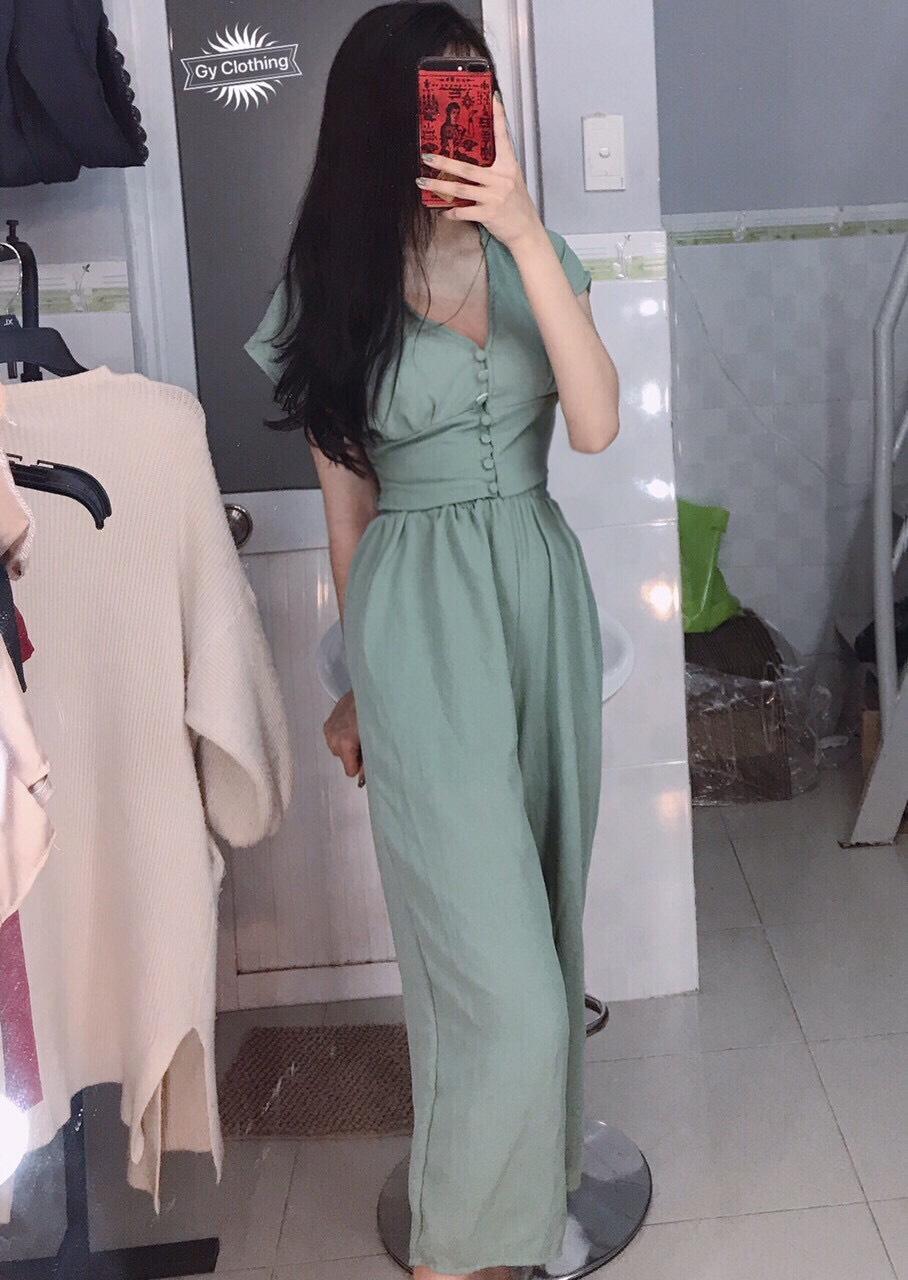 Set áo cổ V quần dài