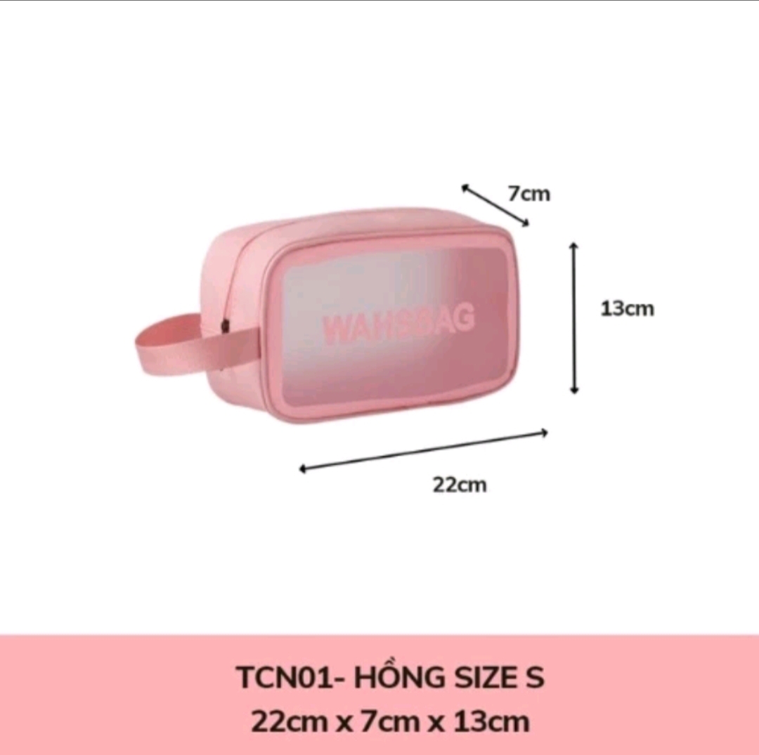 Set 3 túi đựng mỹ phẩm Washbag hồng