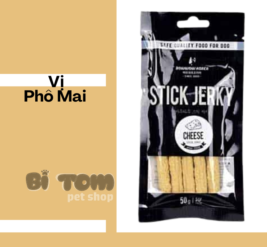 SNACK CHO CHÓ BOWWOW STICK JERKY - 50GR
