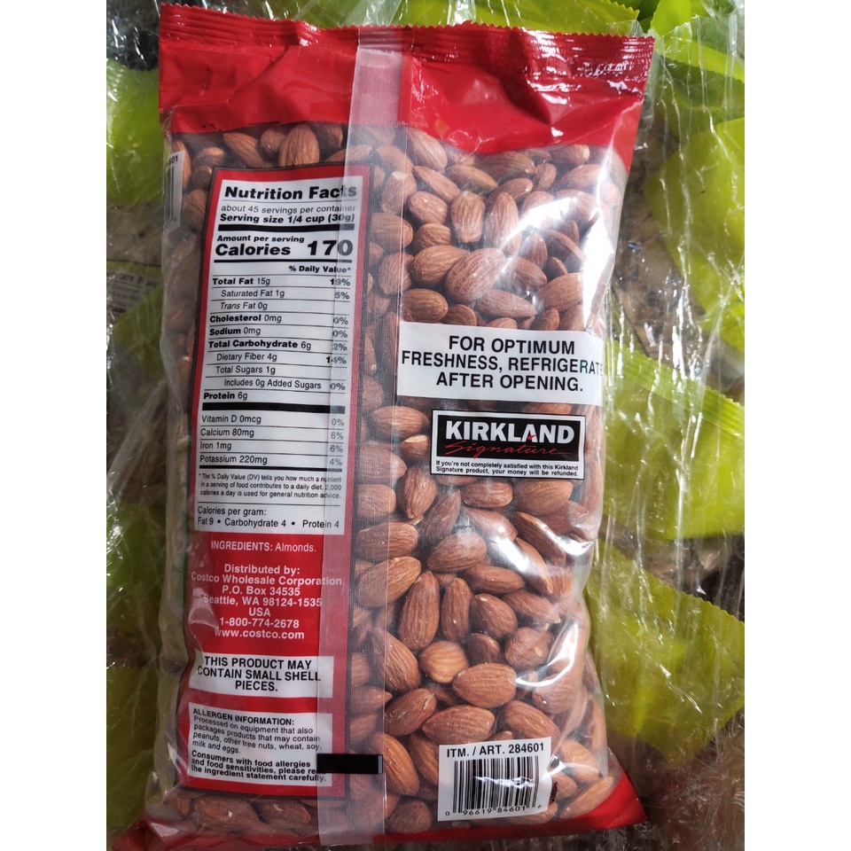 🌿[Mới 9 2024] Hạnh Nhân Mỹ Kirkland 1,36Kg