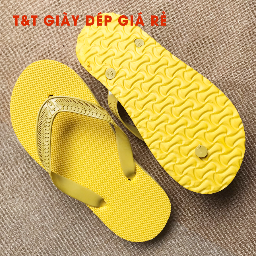 Dép xốp quai kẹp ( đi trong nhà, khách sạn) màu vàng