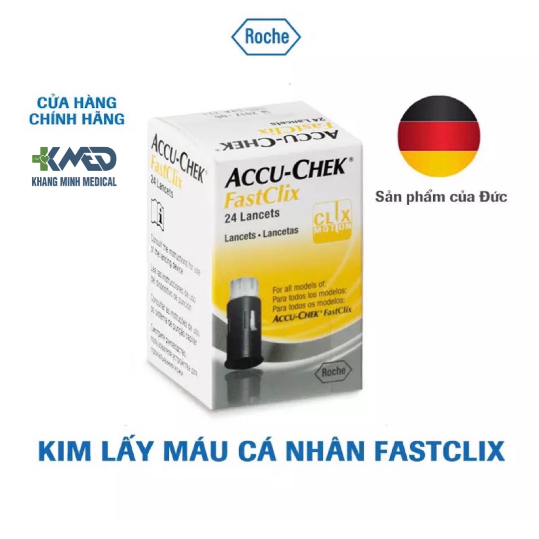 Kim lấy máu cá nhân Accu-Chek Fastclix. Hộp 24 kim